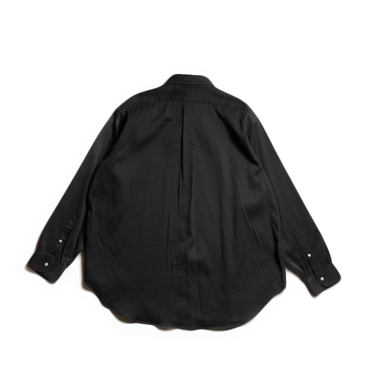 A.PRESSE DoubleWeaveTwillRegularShirt 黒3 A.PRESSE / Double Weave Twill Regular Collar Shirt (Black)