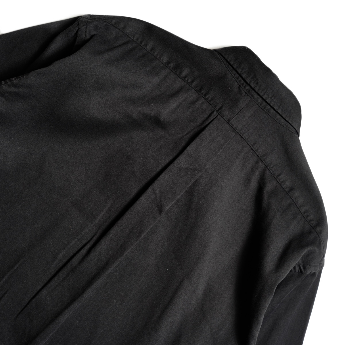 A.PRESSE / Double Weave Twill Regular Collar Shirt (Black)
