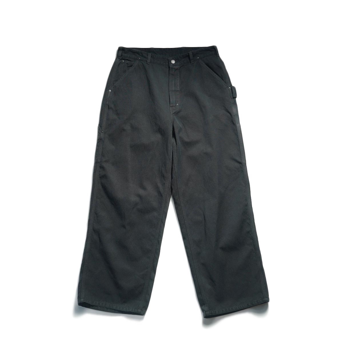 A.PRESSE / Vintage Silk Hemp Painter Pants (Black)