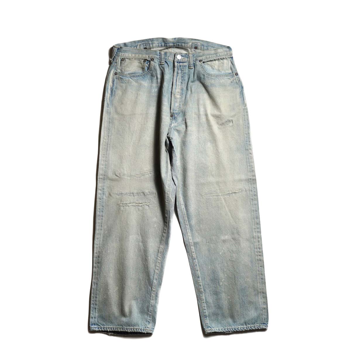 パンツ A.PRESSE No.37 Wide Denim Pants LENGTH28 A.PRESSE / No.37 Washed Wide Denim Pants (Bleach)