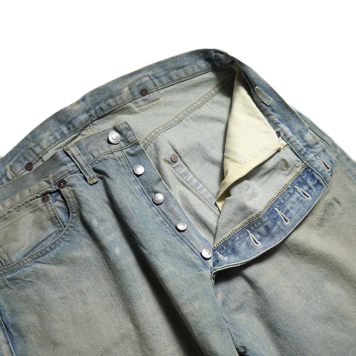 A.PRESSE / No.37 Washed Wide Denim Pants (Bleach)