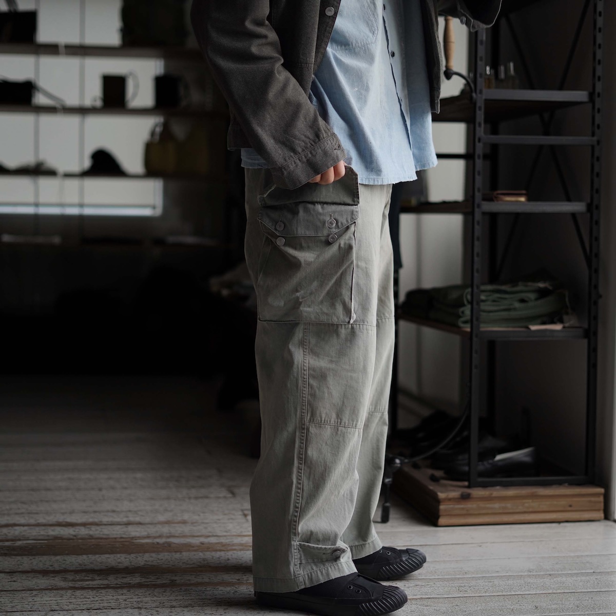 A.PRESSE / Vintage FA HBT M-47 Pants (Greige)