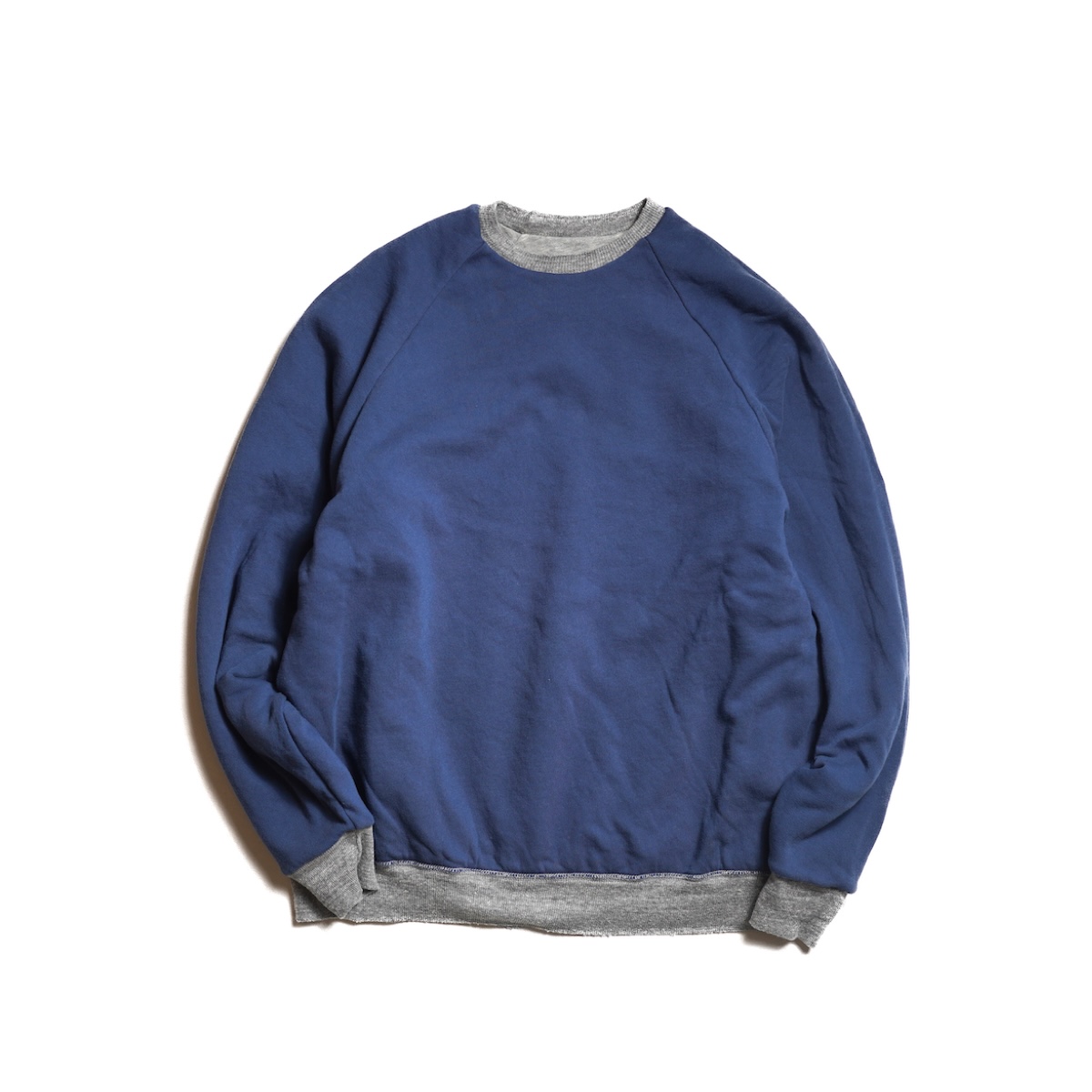 A.PRESSE / Vintage Light Weight Reversible Sweatshirt (Gray / Navy)
