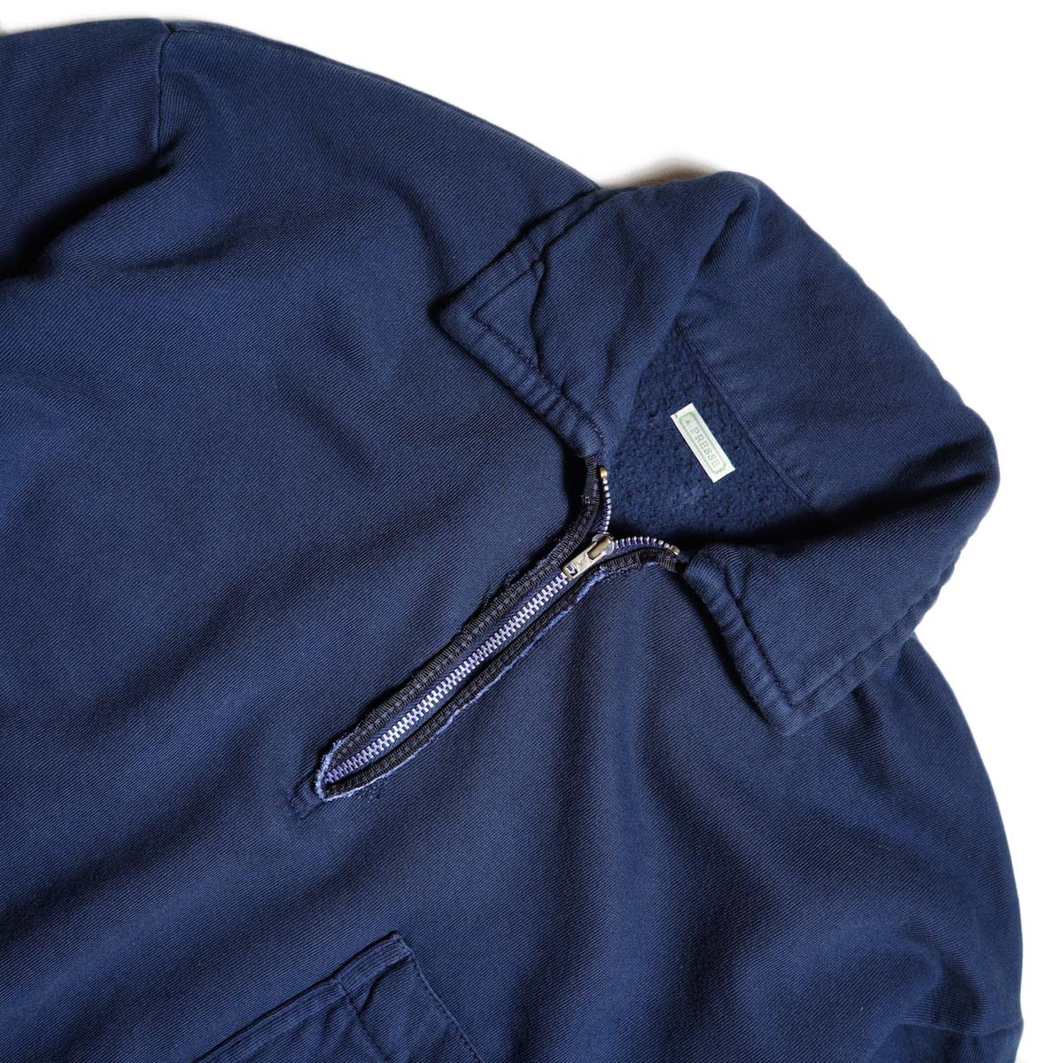 A.PRESSE / Vintage Light Weight Half Zip Sweatshirt (Navy)