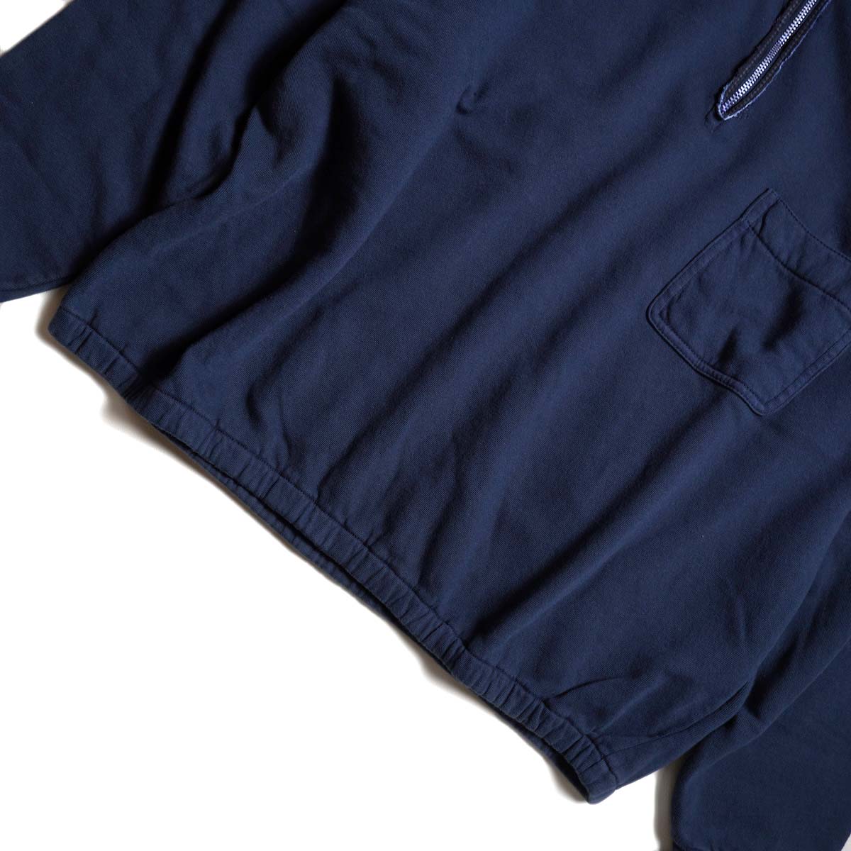 A.PRESSE / Vintage Light Weight Half Zip Sweatshirt (Navy)