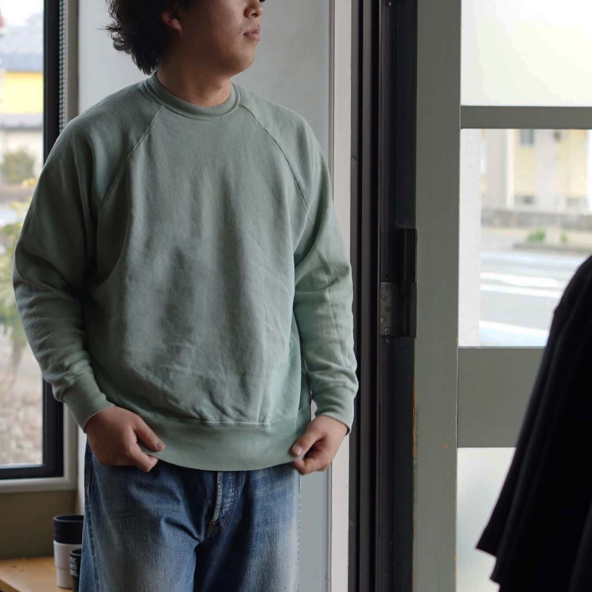 A.PRESSE / Vintage Light Weight Sweatshirt (Blue)