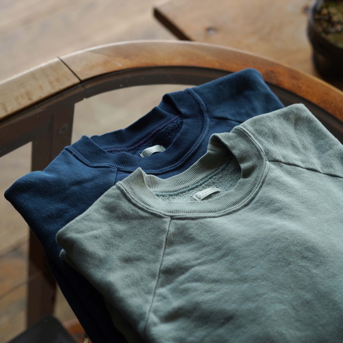 A.PRESSE / Vintage Light Weight Sweatshirt (Blue)