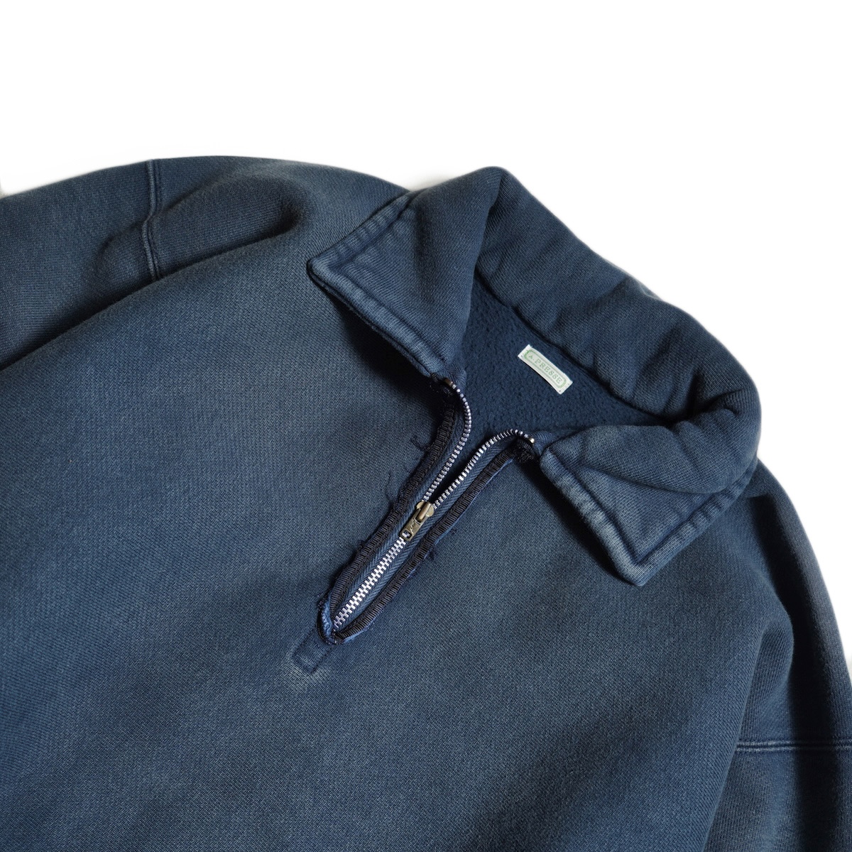 A.PRESSE / Vintage Half Zip Sweatshirt (Blue)