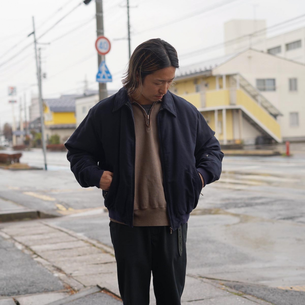 A.PRESSE / Vintage Half Zip Sweatshirt (Brown)