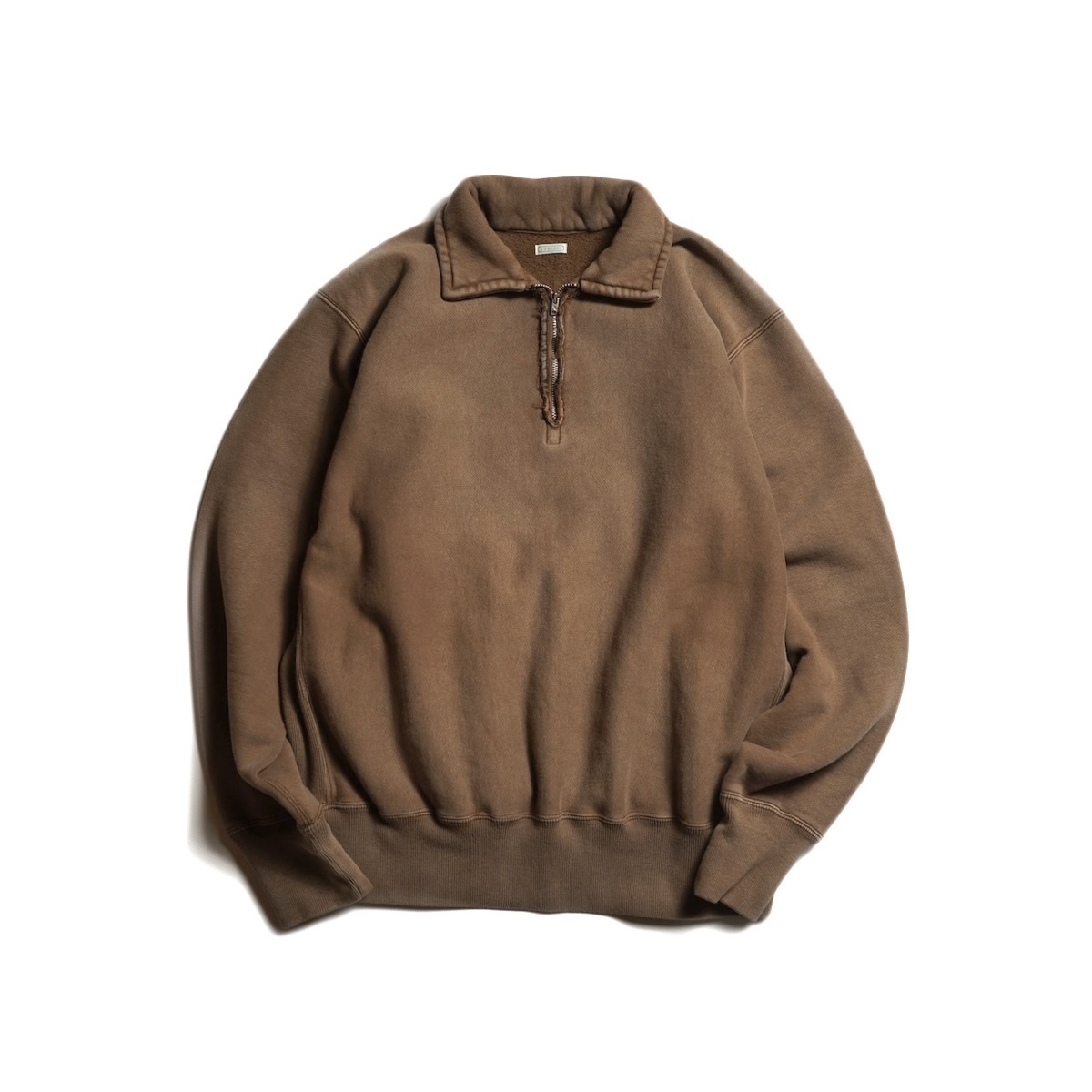A.PRESSE / Vintage Half Zip Sweatshirt (Brown)