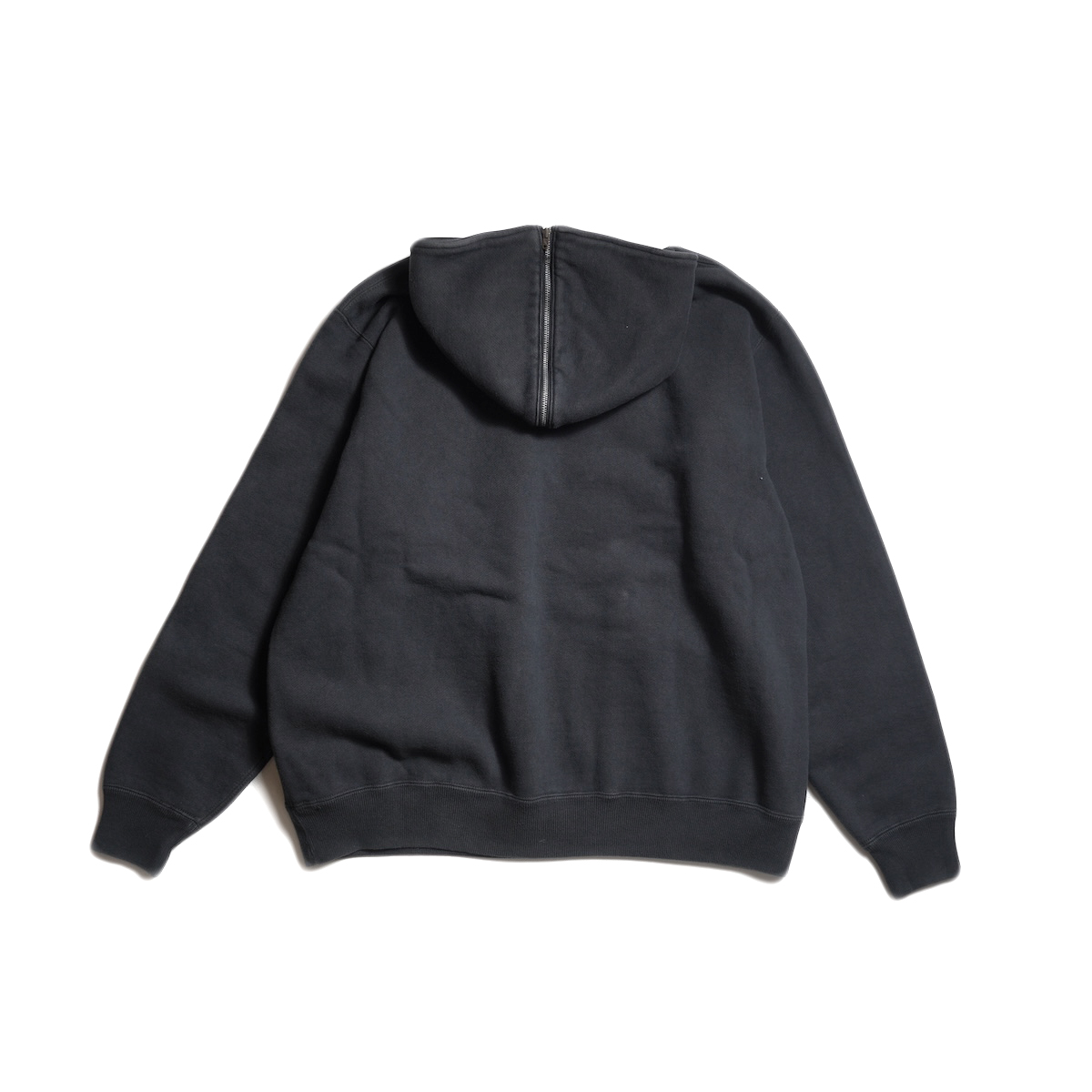 A.PRESSE / Vintage Sailor Hood Half Zip Sweatshirt (Black)