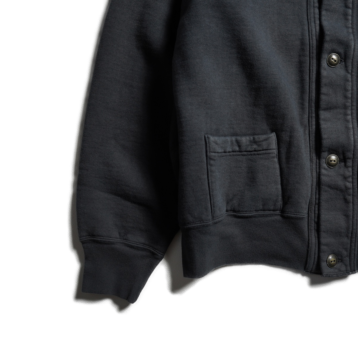 A.PRESSE / Vintage Sweat Cardigan (Black)