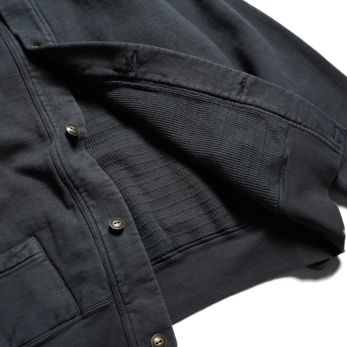 A.PRESSE / Vintage Sweat Cardigan (Black)