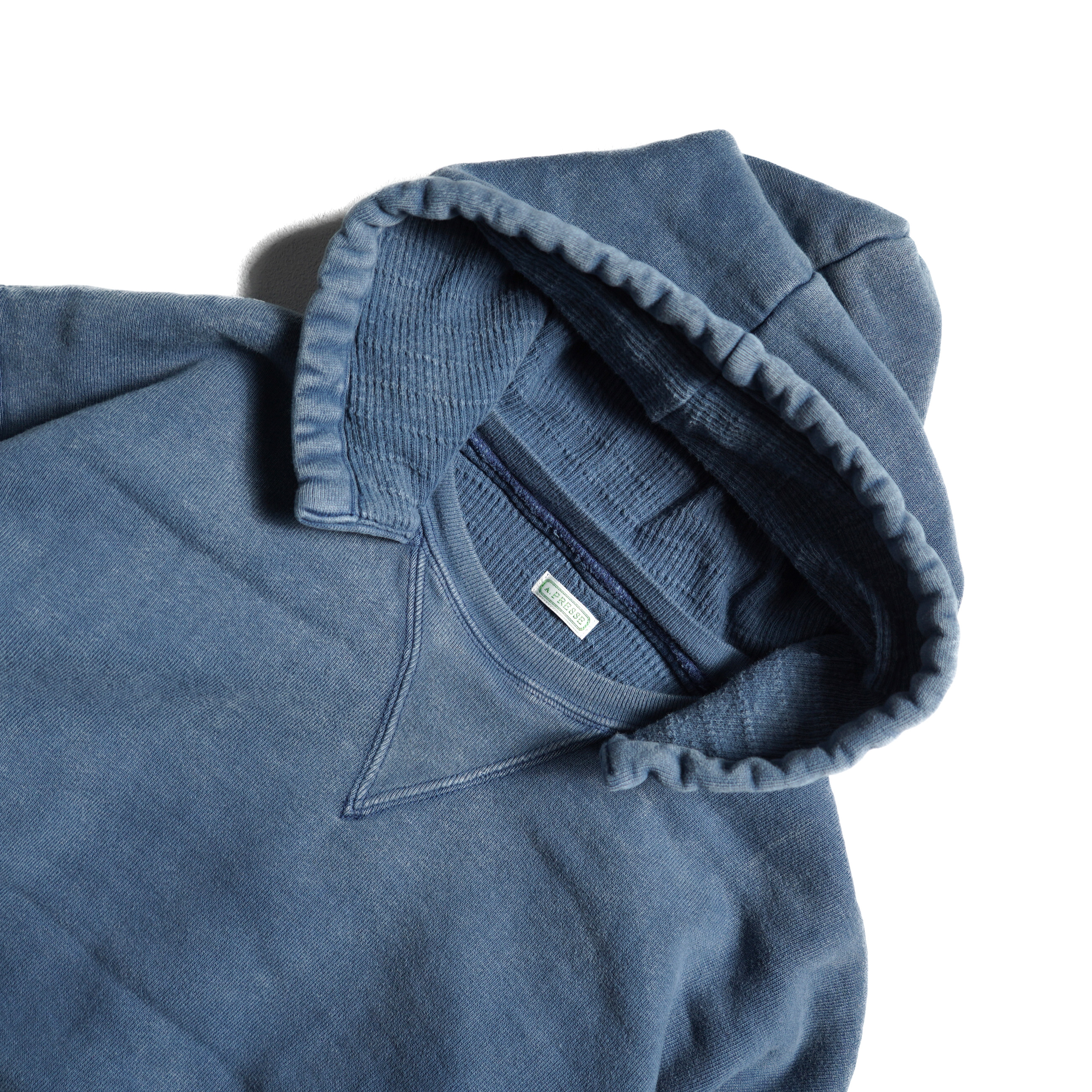 A.PRESSE / Vintage Attached Hood Sweat Parka (Blue)