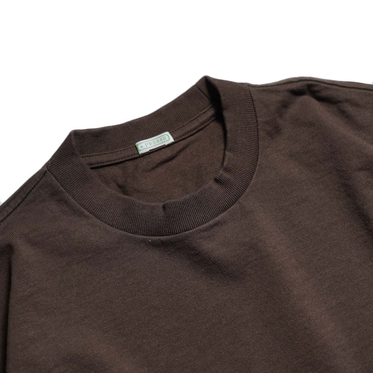 A.PRESSE / Heavy Weight T-Shirt (Brown)