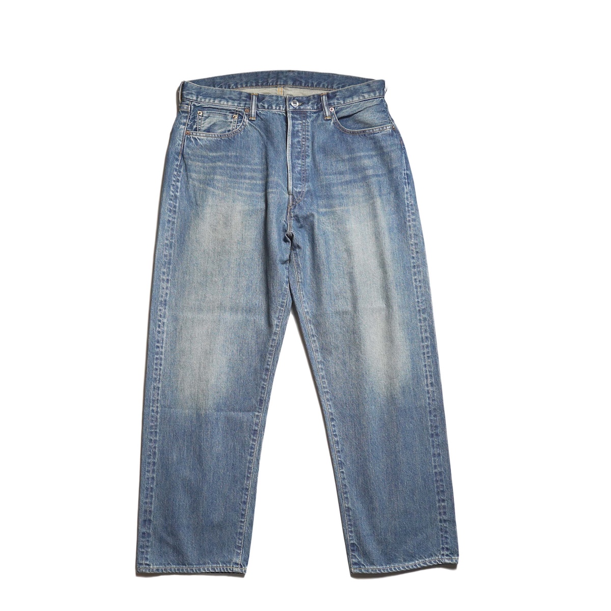 A.PRESSE / Washed Denim Wide Pants (Indigo)