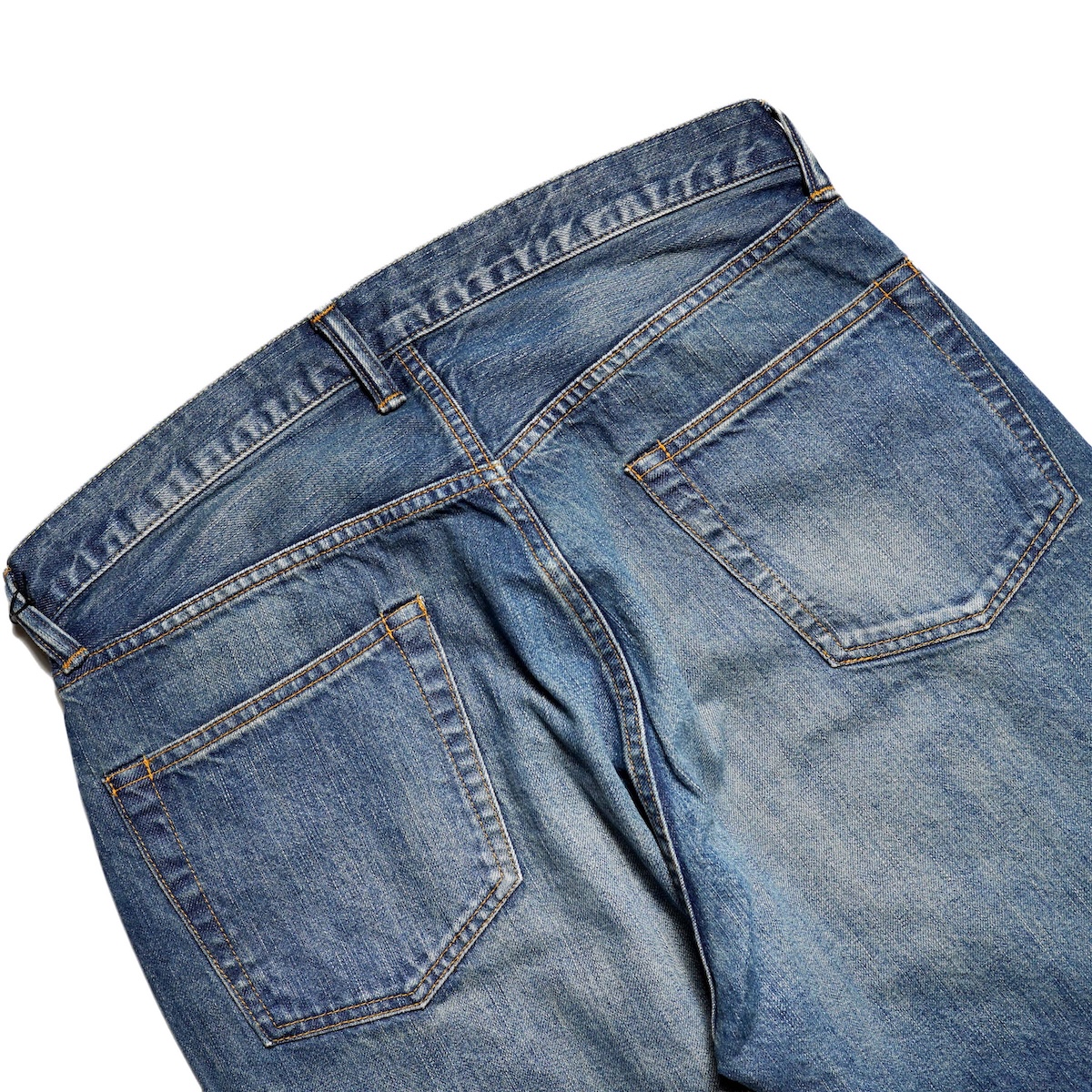 A.PRESSE / Washed Denim Wide Pants (Indigo)