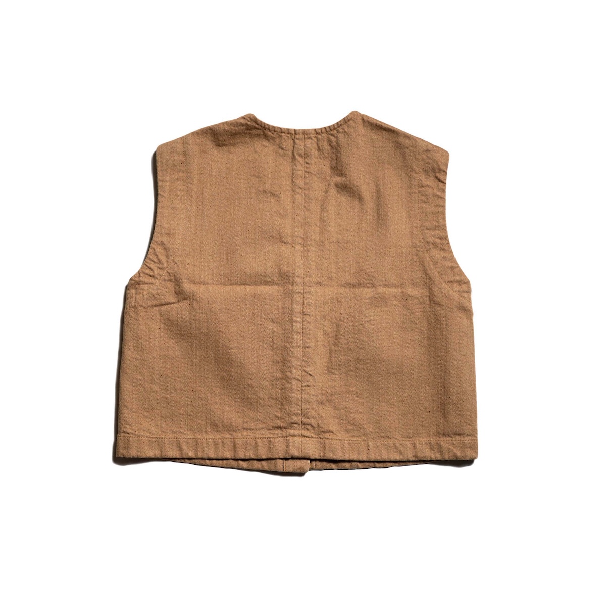 ARCHI / 13oz DENIM VEST (Beige) 背面