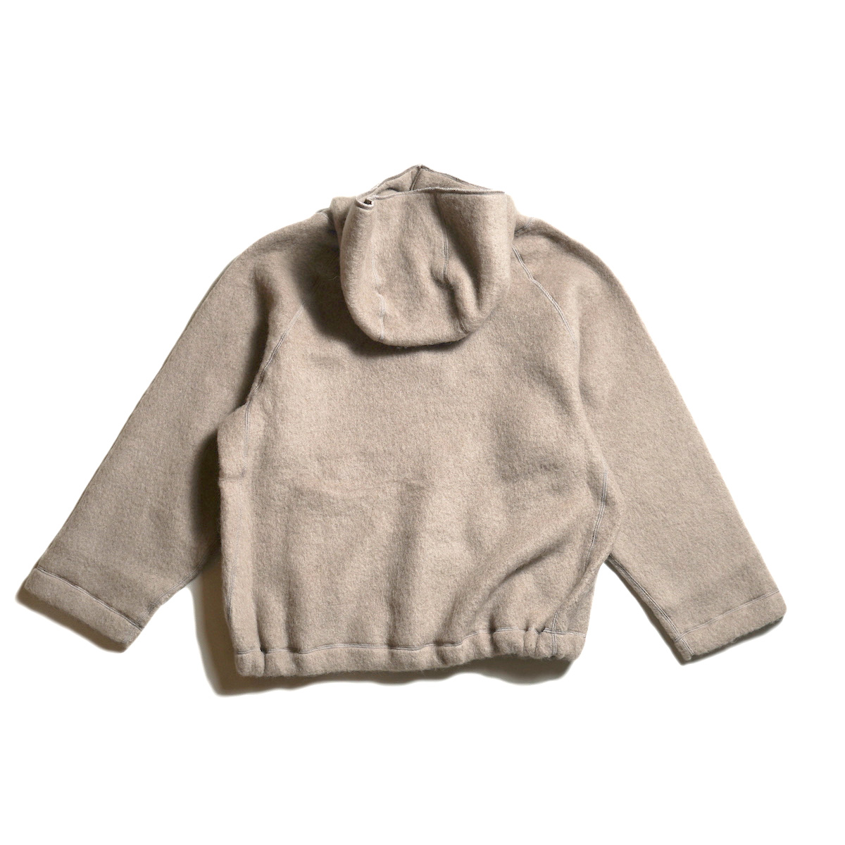 ARCHI / WOOL SHAGGY HOODIE (Beige)