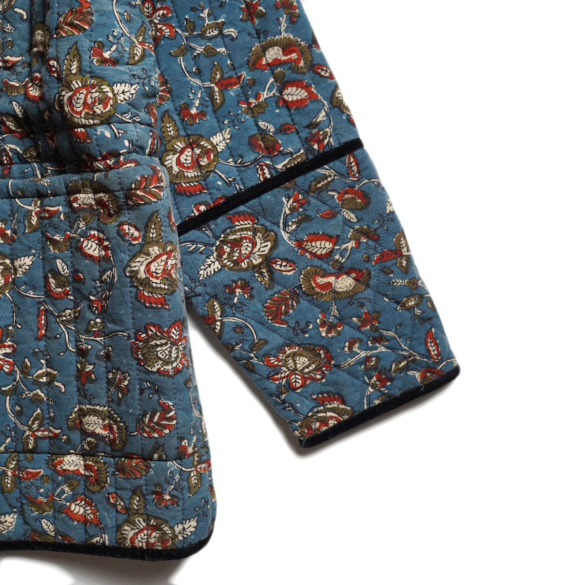 ARCHI / BLOCK PRINT QUILTED JACKET (Blue)