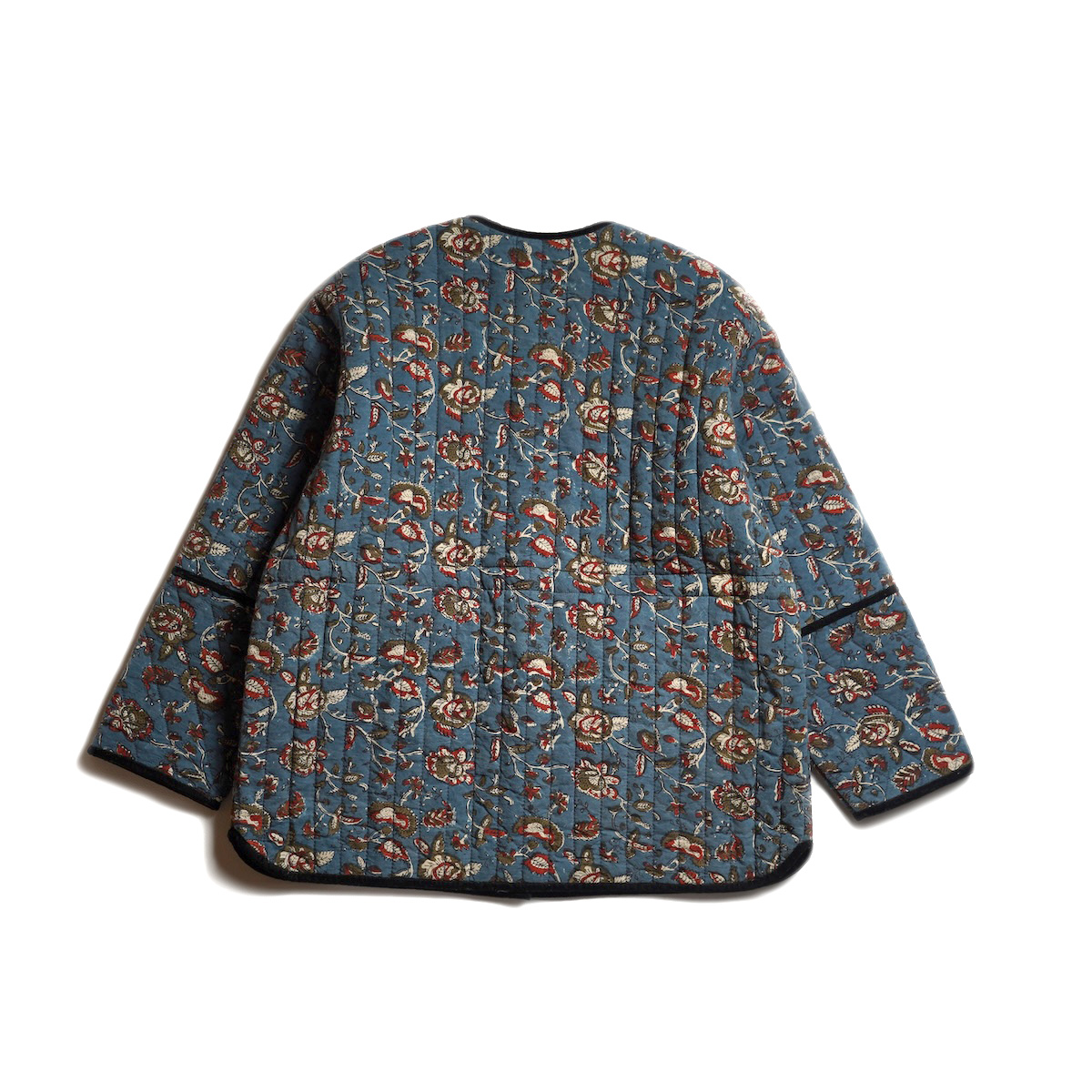 ARCHI / BLOCK PRINT QUILTED JACKET (Blue)