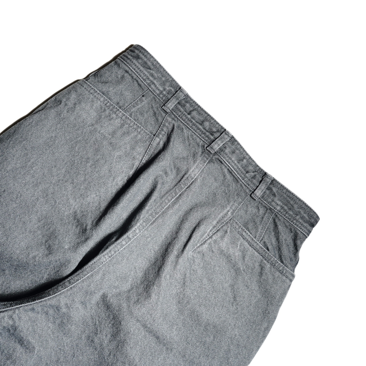 ARCHI / 14OZ DENIM TACK PANTS (Black)