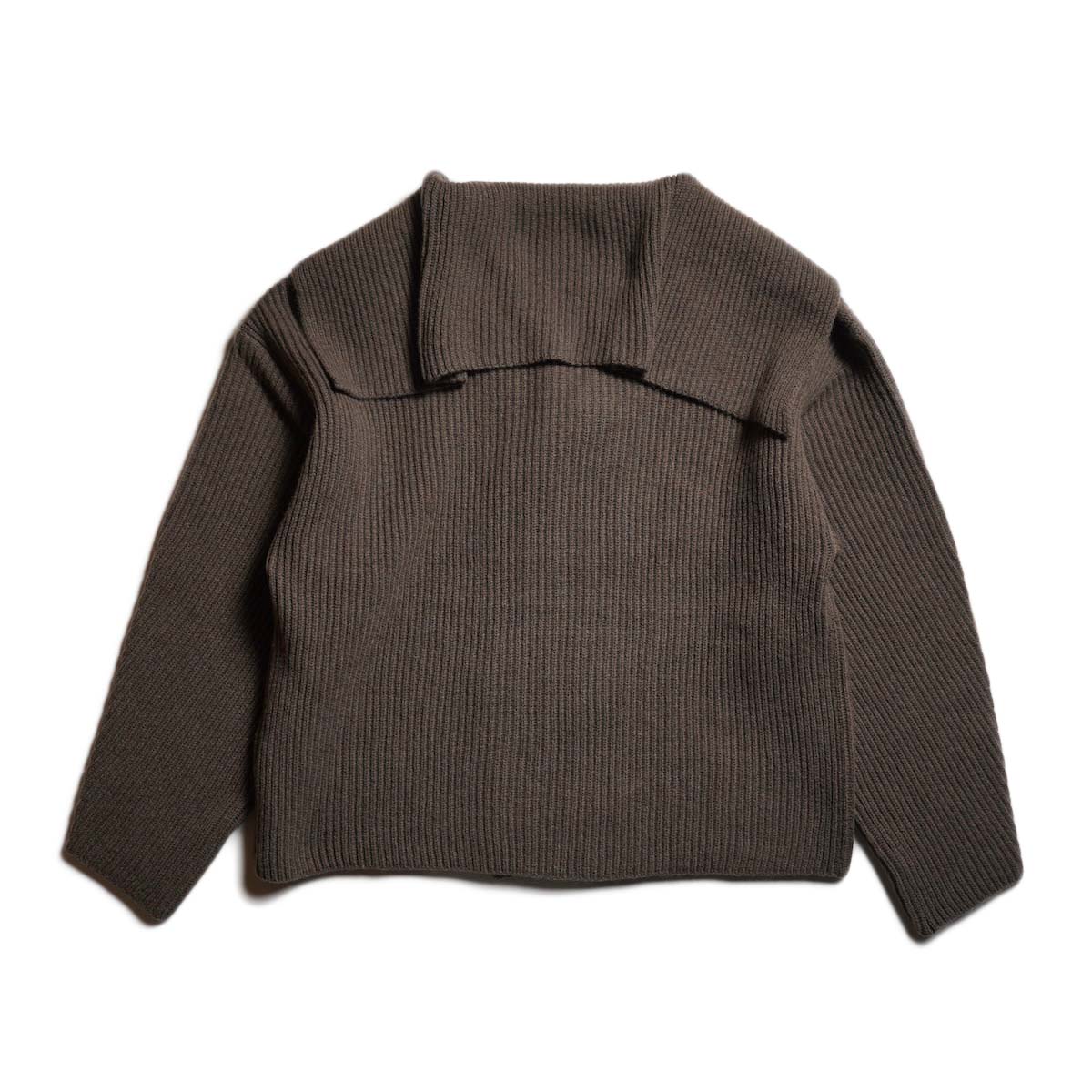 ARCHI / DOUBLE KNIT CARDIGAN (Brown) 背面