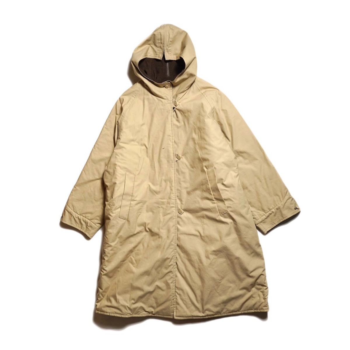 ARCHI / WEATHER CLOTH COAT (Beige/Brown) A面-正面