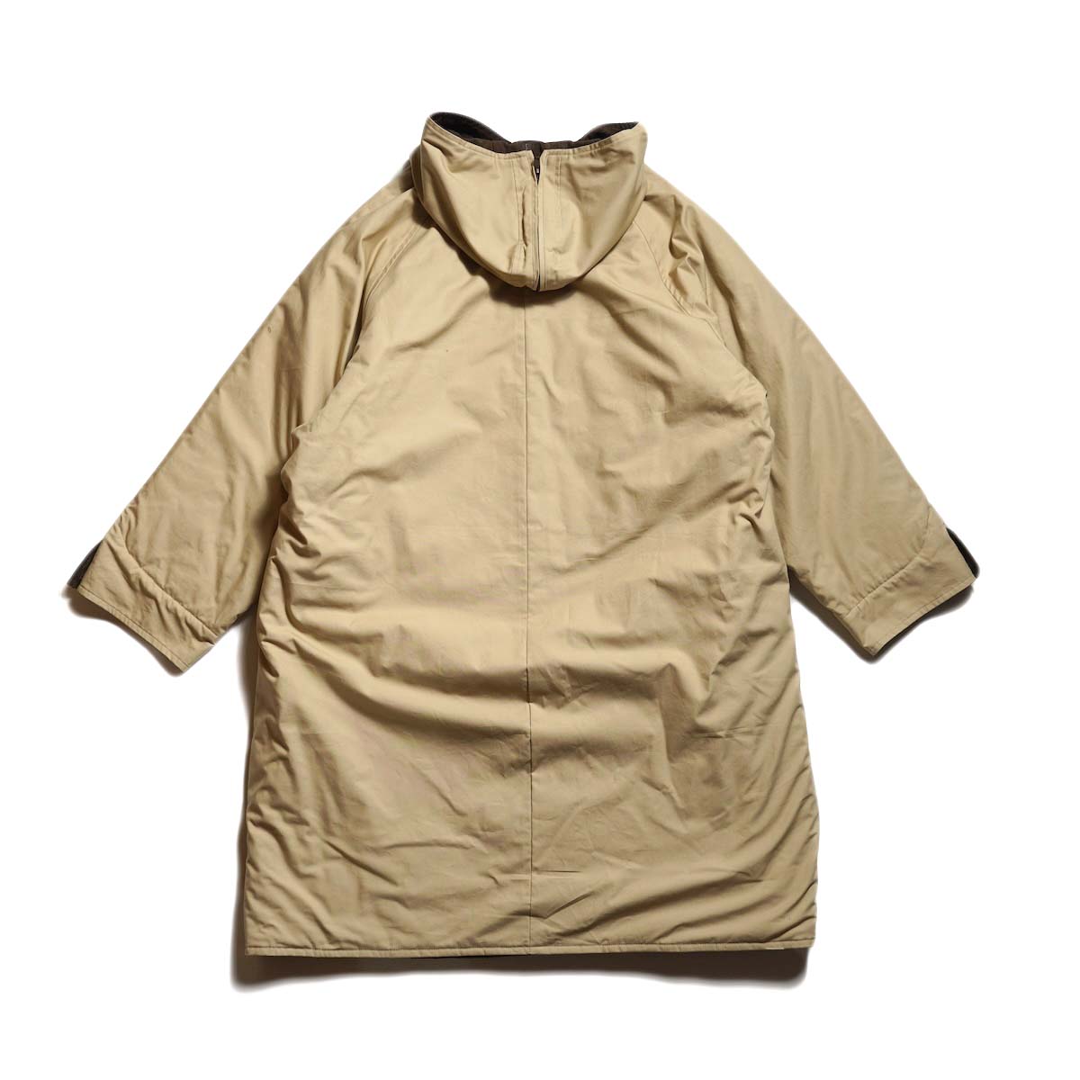 ARCHI / WEATHER CLOTH COAT (Beige/Brown) A面-背面