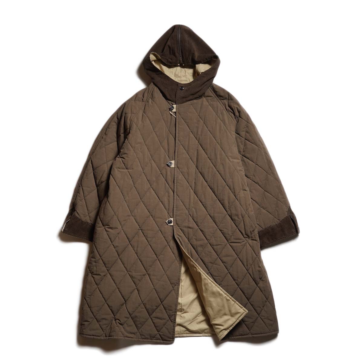 ARCHI / WEATHER CLOTH COAT (Beige/Brown)