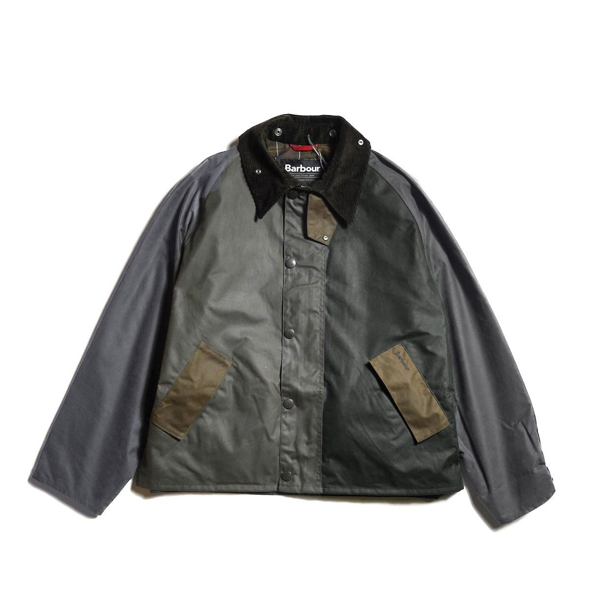 ジャケット・アウター Barbour TRANSPORT WAX SAGE 38 Barbour TRANSPORT WAX 38 セージグリーン Barbour transport wax sage