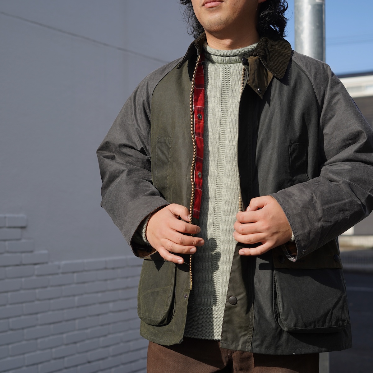 Barbour / PATCHWORK OS BEADALE WAX JACKET (Green)