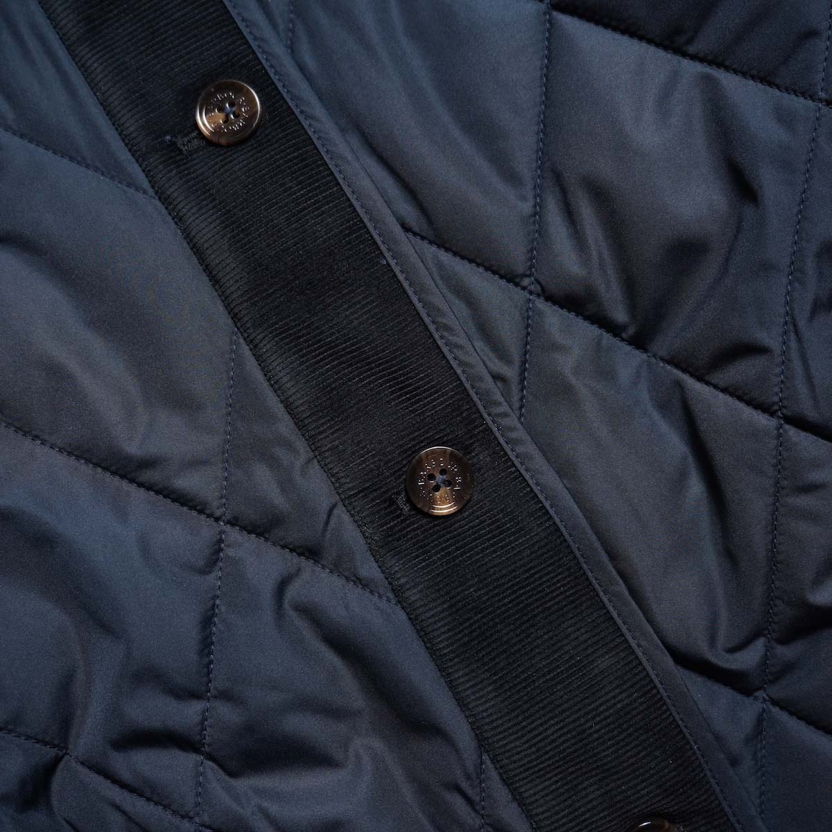 Barbour / ABERCORN QUILTED JACKET (Dk Navy / Ancient) フロントボタン