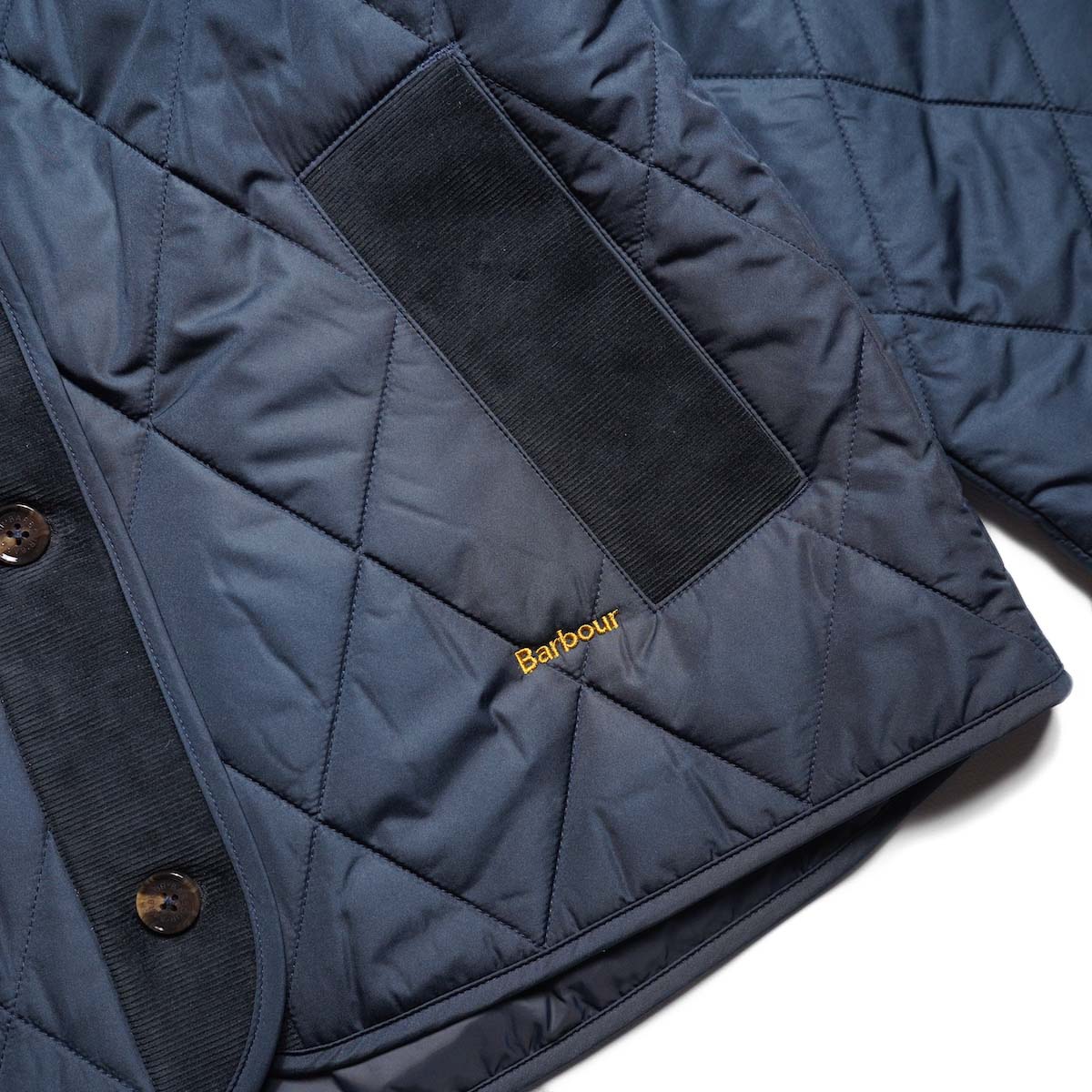 Barbour / ABERCORN QUILTED JACKET (Dk Navy / Ancient) ポケット、刺繍