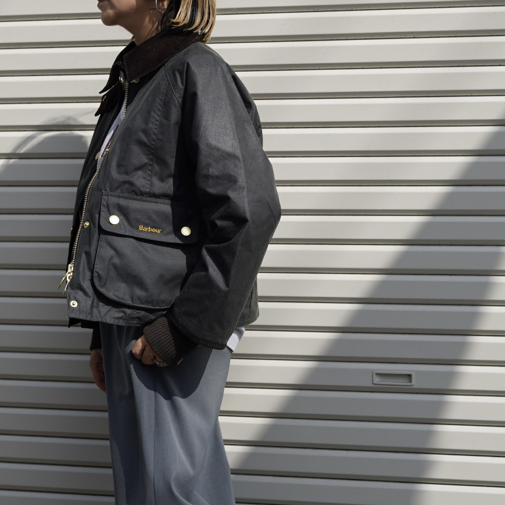 Barbour / CROPPED BEADNELL WAX JACKET 161cm/size 12 着用③