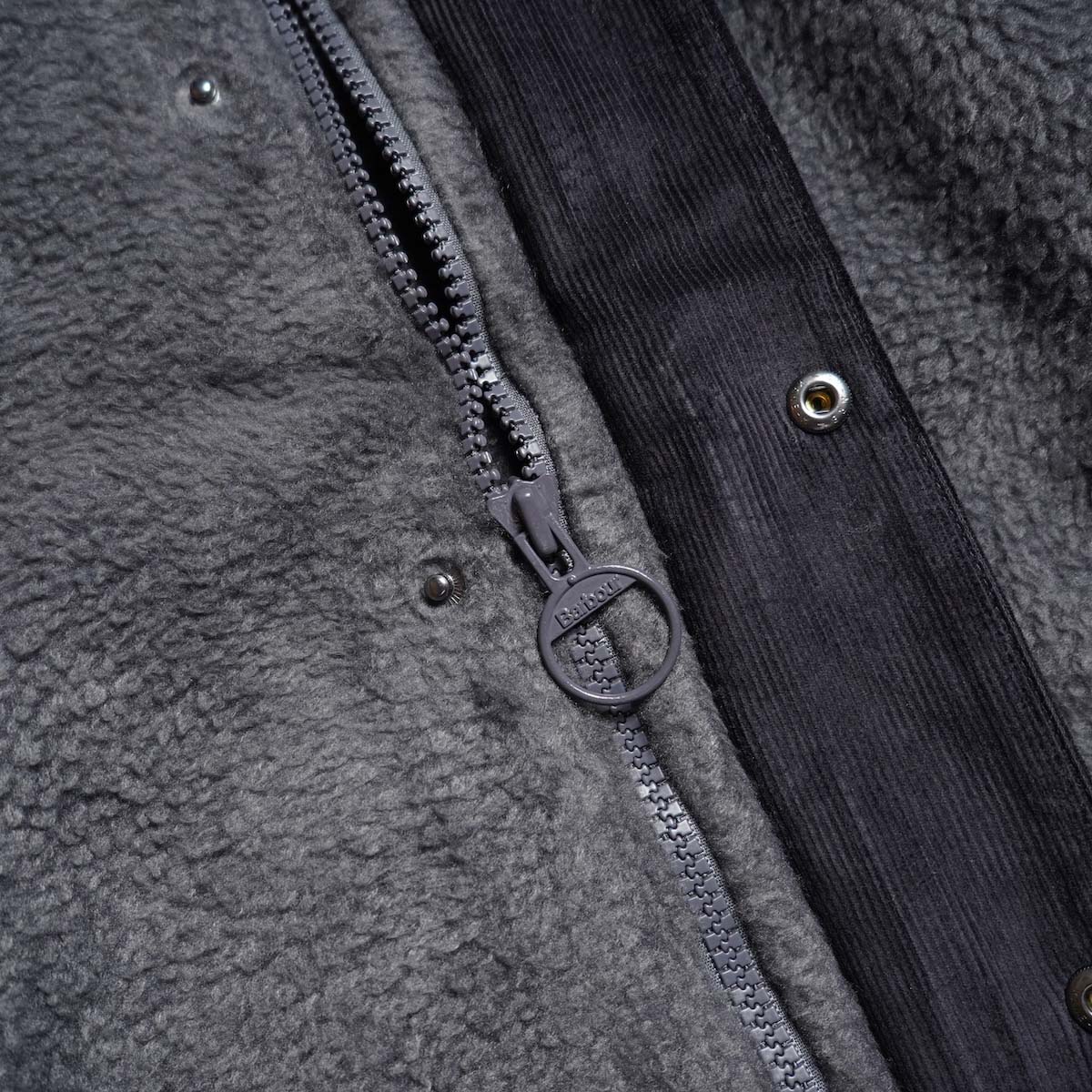 Barbour / TRANSPORT FLEECE JACKET (Asphalt) ファスナー
