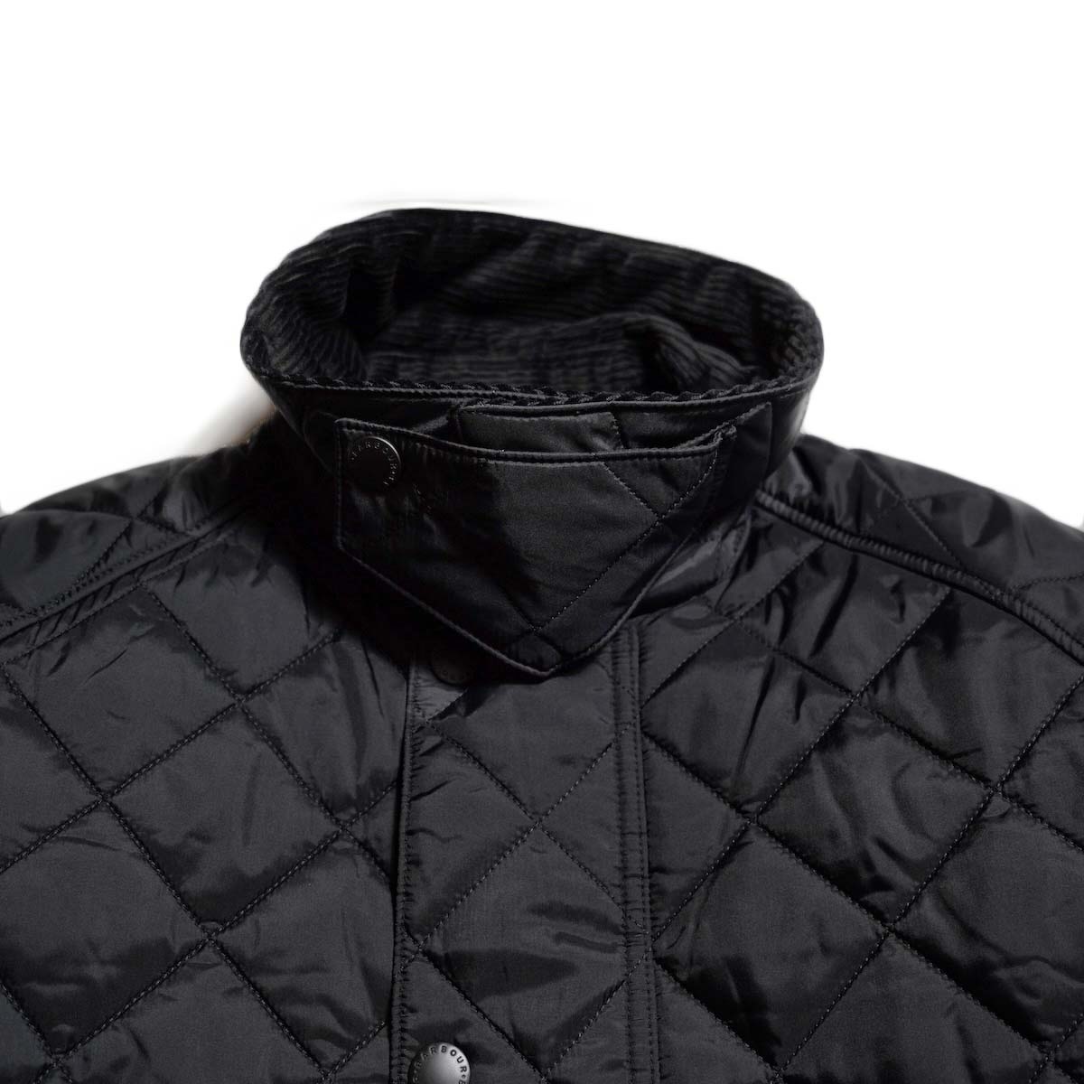 Barbour / OS TRANSPORT QUILTED JACKET (Black) チンストラップ