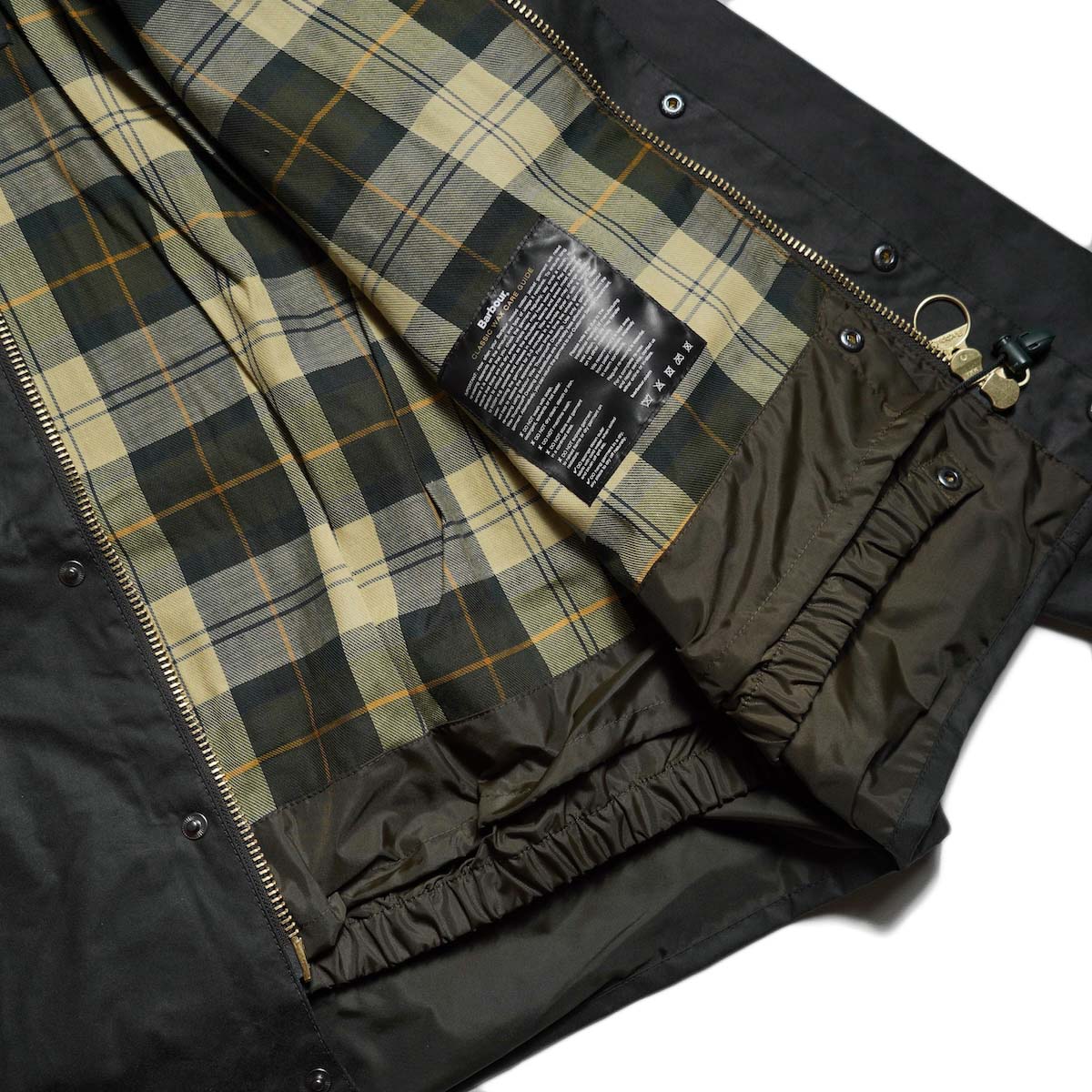 Barbour / OS TRANSPORT WAX JACKET (Sage Green) 裏地
