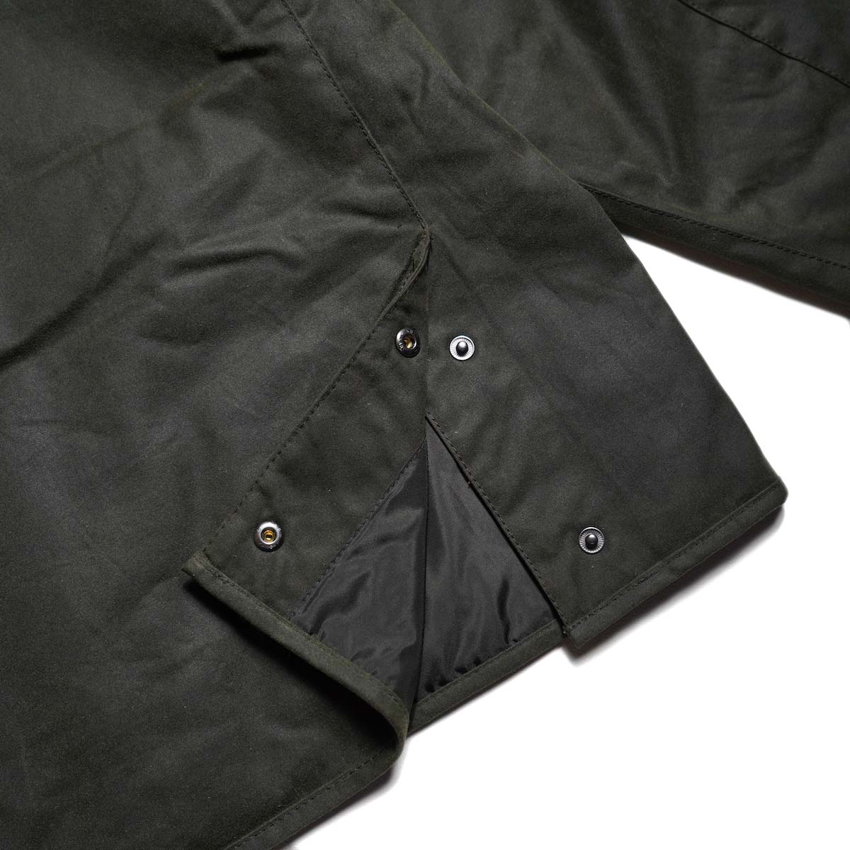 Barbour / LIDDESDAIE WAX SHORT JACKET (Sage Green) サイドベント