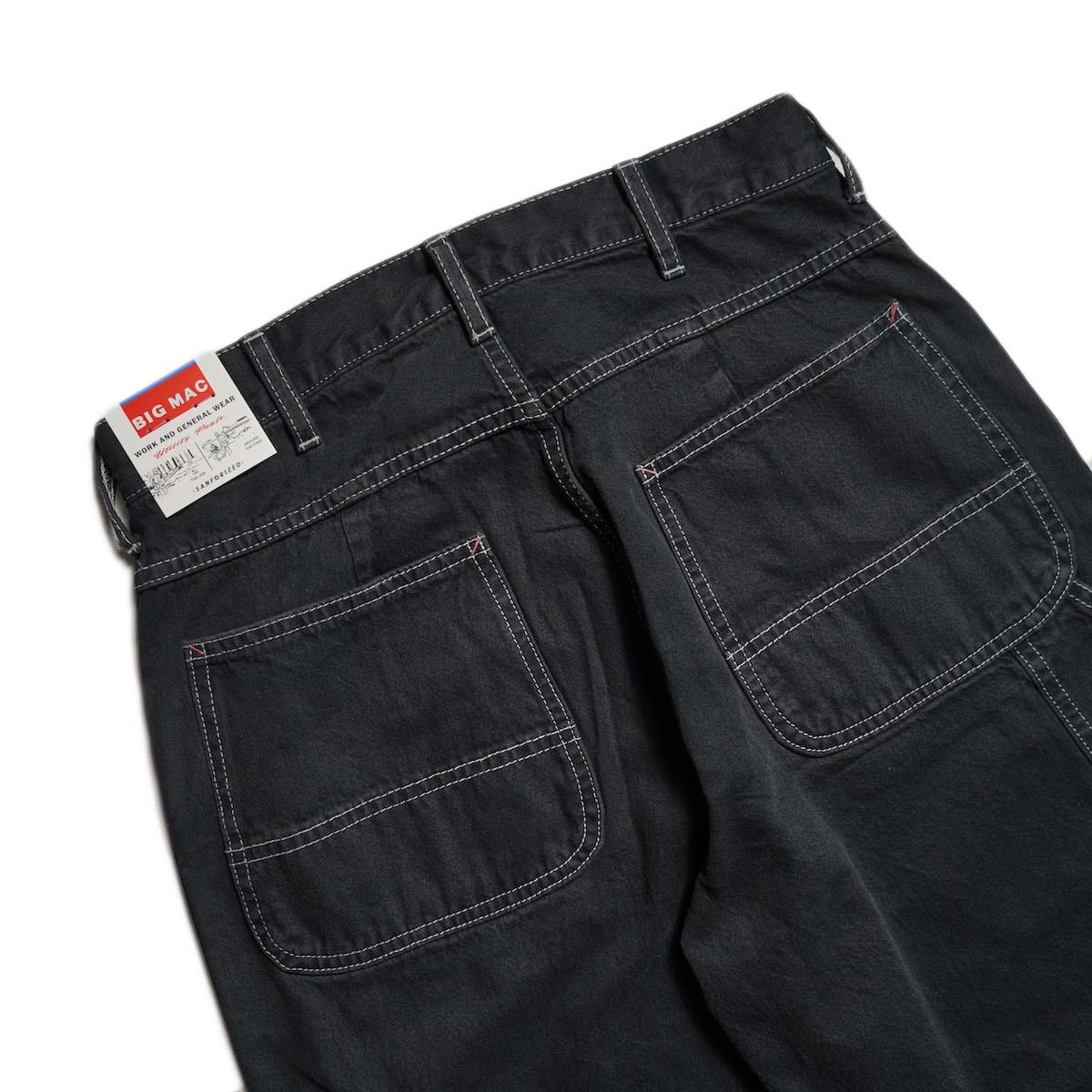 BIG MAC / DENIM PAINTER PANTS (Black Dye) ヒップポケット