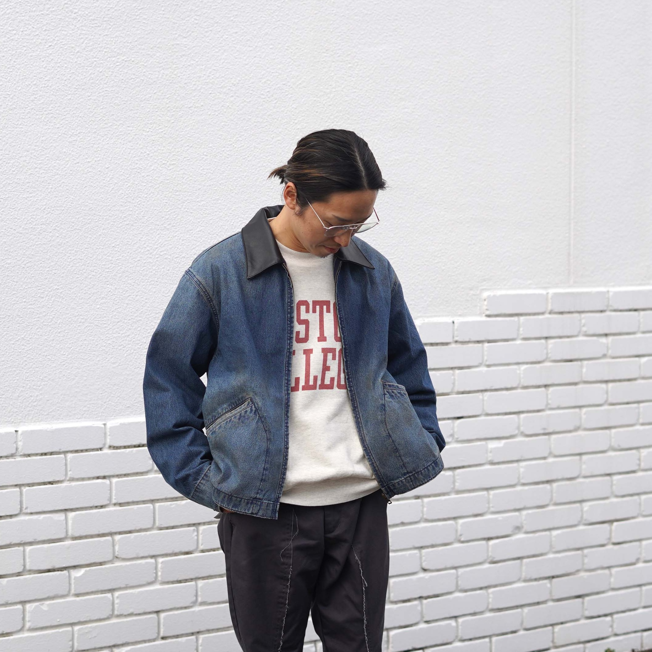 BIG MAC / LIGHT DENIM WORK JACKET (Black Collar)
