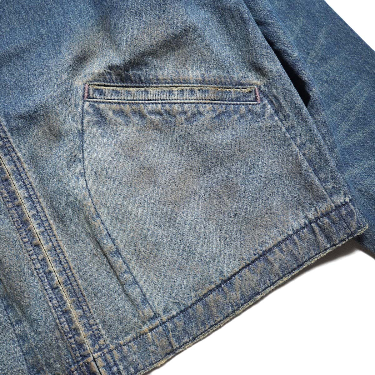 BIG MAC / LIGHT DENIM WORK JACKET (Vuntage) ポケット