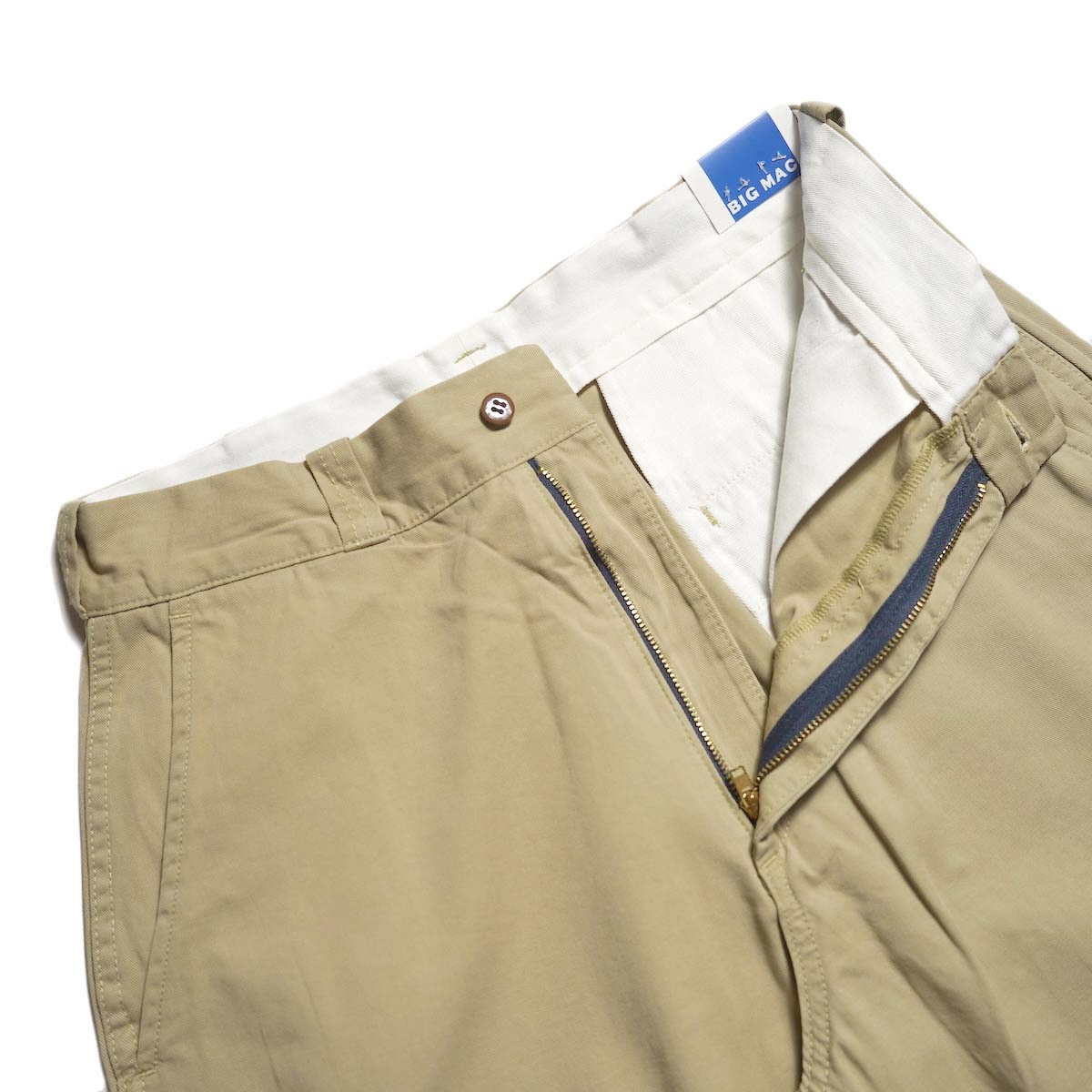 BIG MAC / CHINO WORK PANTS (Beige) ファスナー