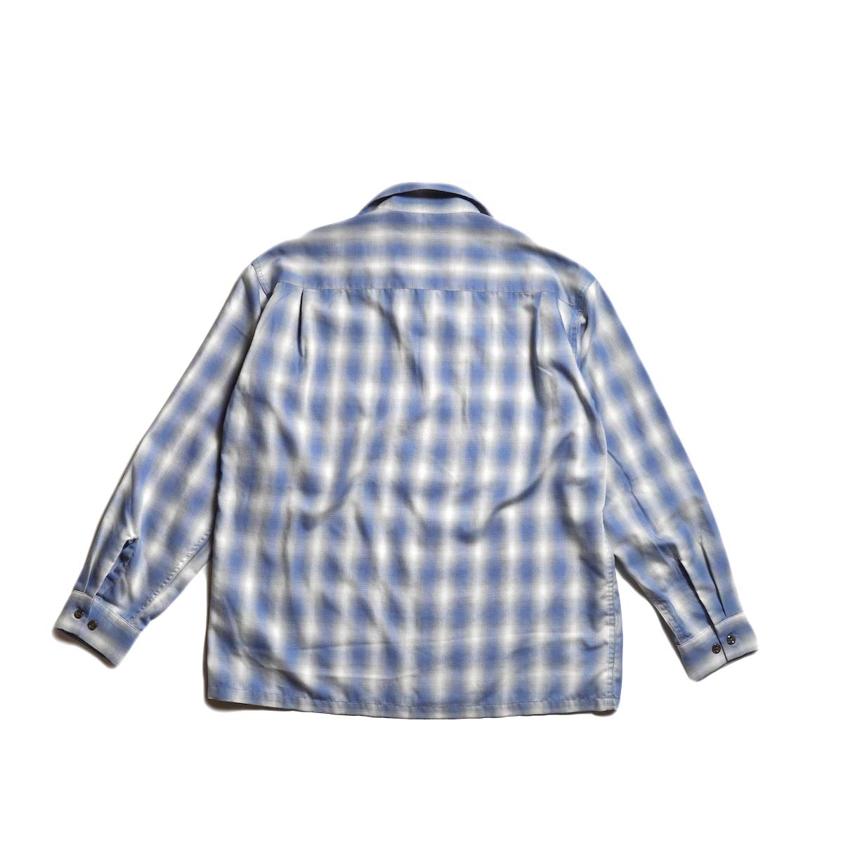 BIG MAC / OPEN COLLAR L/S SHIRTS - T/C (Blue)