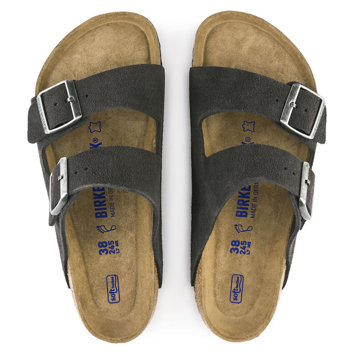 BIRKENSTOCK / Arizona -Suede Soft Footbed (Velvet gray)