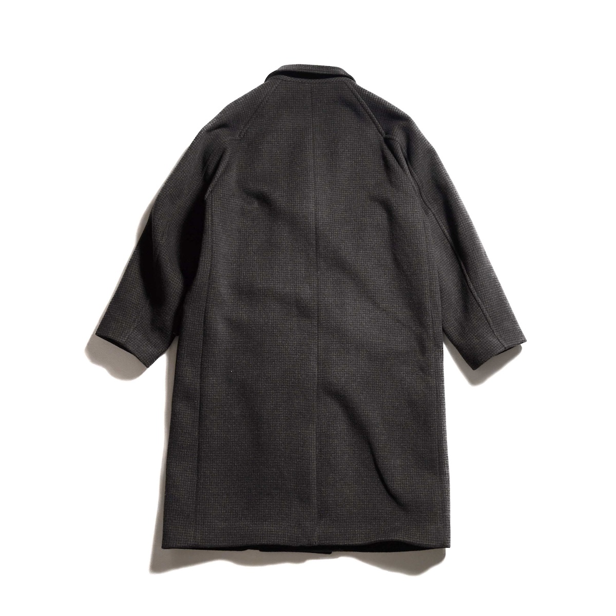 blurhms / Wool Beaver Double-Breasted Coat (Houndstooth)