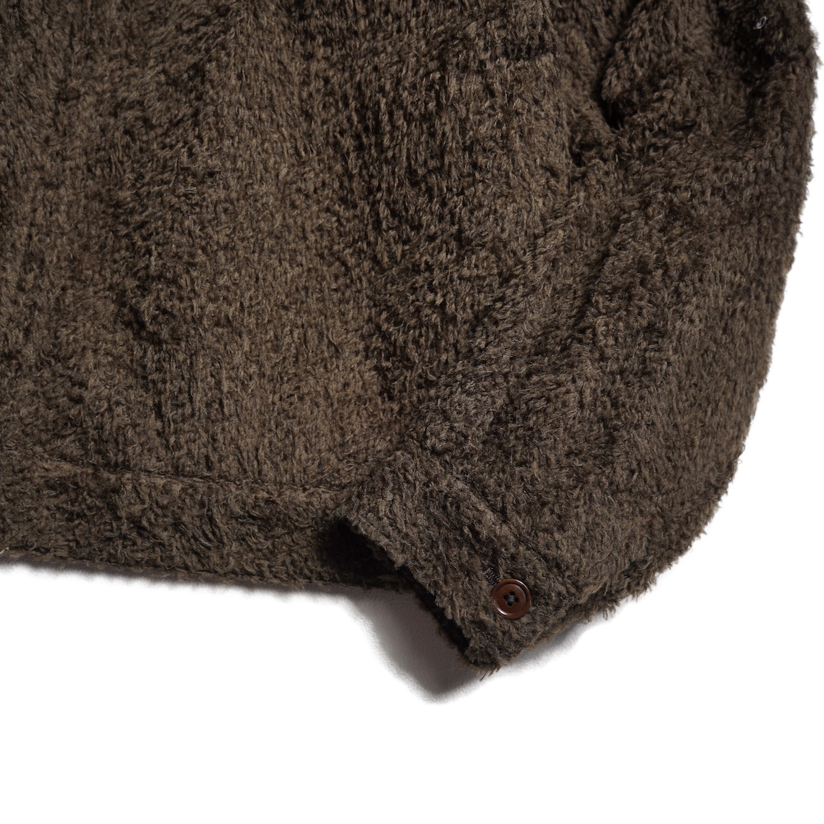 blurhms / Brushed Wool Zip Short Jacket (Hether Brown)