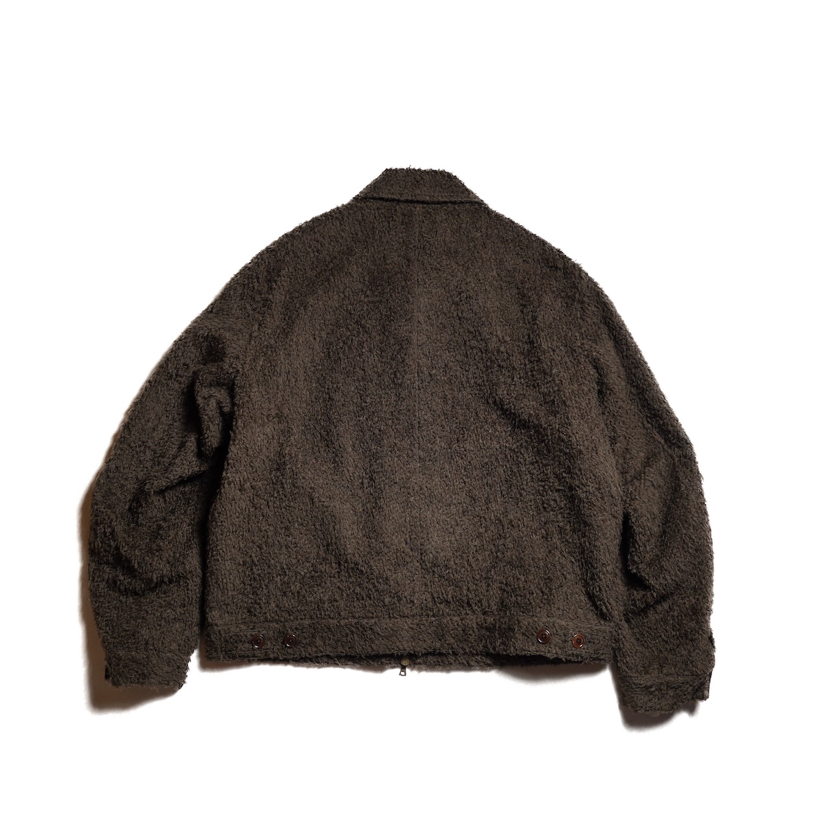 blurhms / Brushed Wool Zip Short Jacket (Hether Brown)
