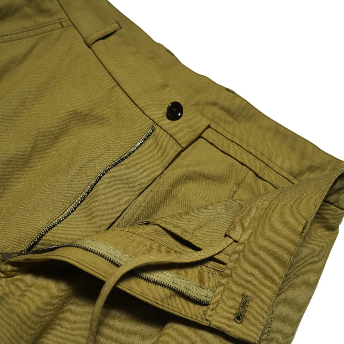 blurhms / Cotton Serge Work Pants (Khaki Beige)