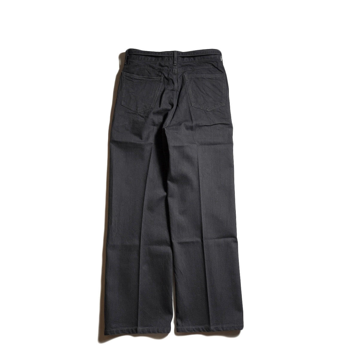 blurhms / 12.9oz Denim Narrow Belted Pants (Sulfur Black)